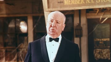 Alfred Hitchcock on a Movie Set