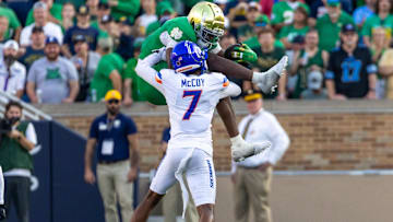 Boise State Broncos defensive back A'Marion McCoy.