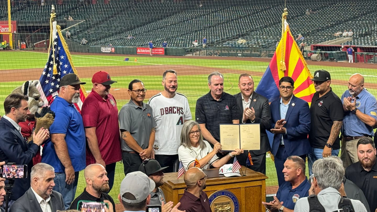 Arizona Governor Katie Hobbs Signs HB 2704 at Chase Field