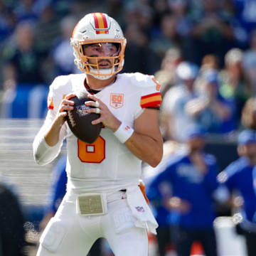 Tampa Bay Buccaneers quarterback Baker Mayfield is +1200 to win the MVP award this season.