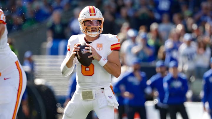 Tampa Bay Buccaneers quarterback Baker Mayfield is +1200 to win the MVP award this season. Tampa Bay Buccaneers quarterback Baker Mayfield is +1200 to win the MVP award this season.