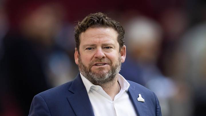 Seattle Seahawks general manager John Schneider on the sidelines