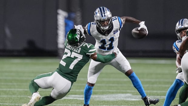 Carolina Panthers wide receiver Ihmir Smith-Marsette (11). Credit: Jim Dedmon-USA TODAY Sports