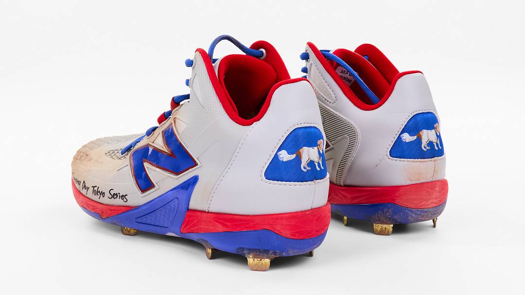 Shohei Ohtani's historic New Balance cleats have hit the auction block.