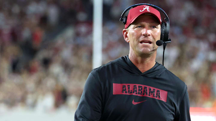 Alabama Crimson Tide head coach Kalen DeBoer