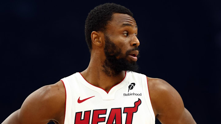 Miami Heat forward Andrew Wiggins (22) against the Phoenix Suns at Mortgage Matchup Center. Mandatory Credit: Mark J. Rebilas-Imagn Images
