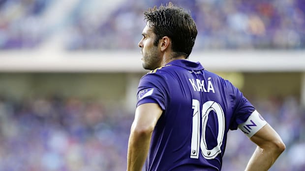 Orlando City SC midfielder Kaka (10) looks on during the first half against the Columbus Crew at Orlando City Stadium.