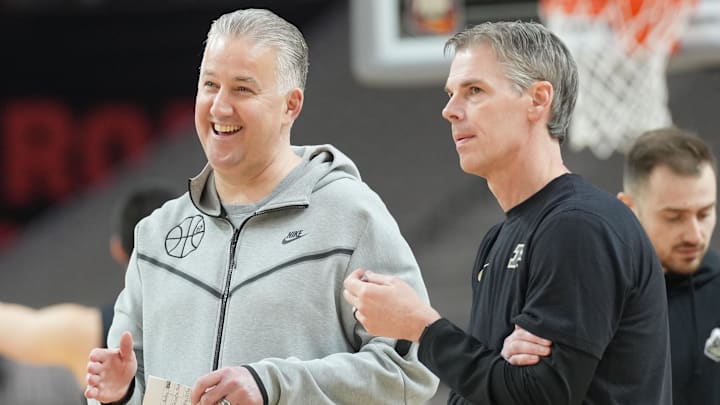 Purdue Boilermakers head coach Matt Painter during practice 