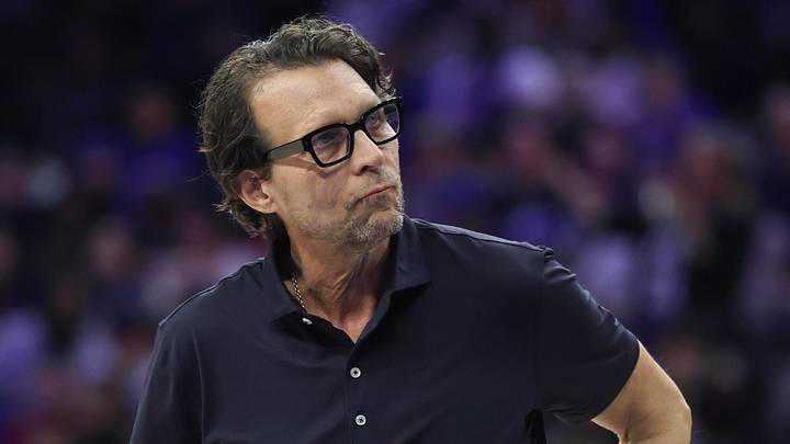 Atlanta Hawks head coach Quin Snyder looks on during the second quarter against the Philadelphia 76ers at Xfinity Mobile Arena on February 19, 2026.