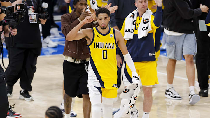 Tyrese Haliburton hit a game-winner with 0.3 seconds remaining in Game 1 Tyrese Haliburton hit a game-winner with 0.3 seconds remaining in Game 1