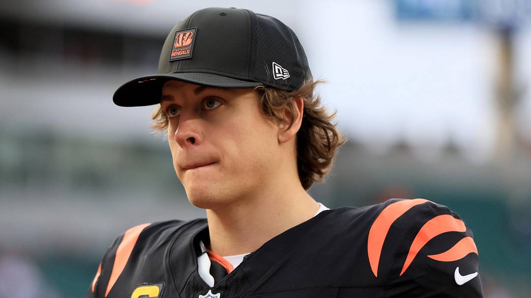 Dec 28, 2025; Cincinnati, Ohio, USA; Cincinnati Bengals quarterback Joe Burrow (9) leaves the field after a game against the Arizona Cardinals at Paycor Stadium. Mandatory Credit: Katie Stratman-Imagn Images