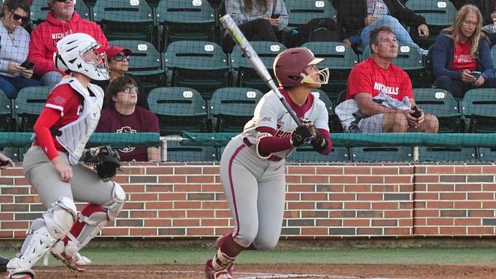 Florida State softball swept Nicholls 5-4, 8-0, in a doubleheader Saturday, Feb. 24, 2024 during the Dugout Club Classic at JoAnne Graf Field.