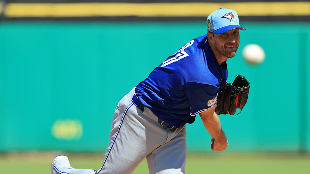 Toronto Blue Jays staring pitcher Max Scherzer. Toronto Blue Jays staring pitcher Max Scherzer.