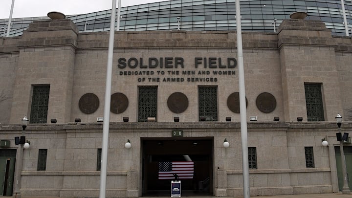 Jan 31, 2017; Chicago, IL, USA;  A general view of the exterior of Soldier Field. Mandatory Credit: Mike DiNovo-Imagn Images