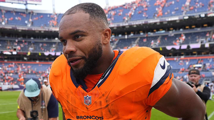 Denver Broncos running back J.K. Dobbins