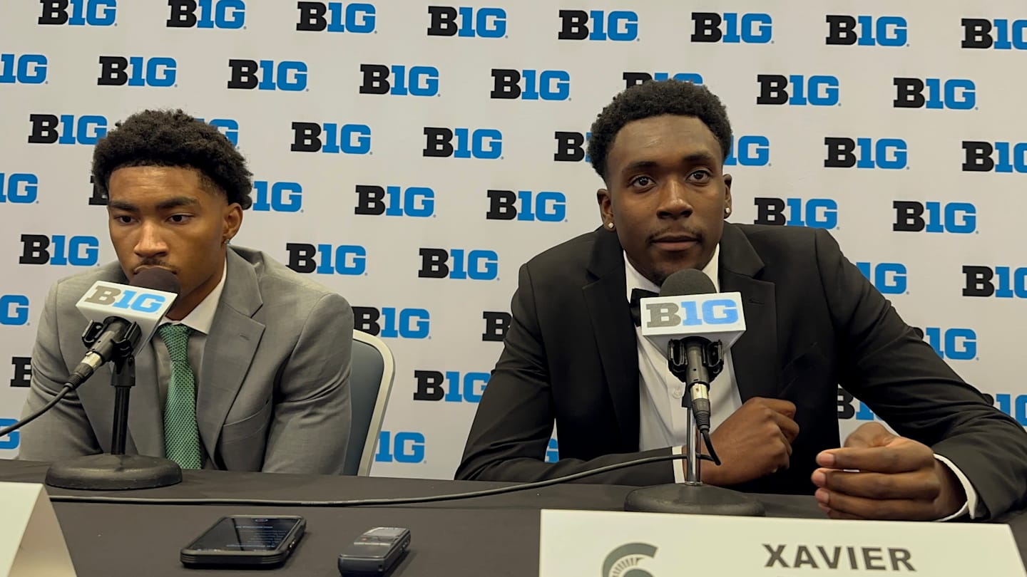 MSU’s Xavier Booker, Jaden Akins Speak at Big Ten Basketball Media Days