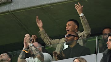 Kylian Mbappé était présent en tribunes ce mercredi.
