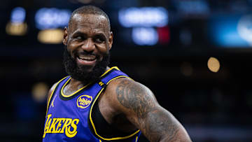 Los Angeles Lakers forward LeBron James in the first half Indiana Pacers.