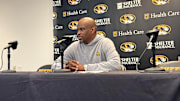 June 14, 2025; Columbia, Missouri, USA; Missouri men's basketball general manager Tim Fuller during his introductory press conference at Mizzou Arena.