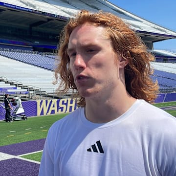 Alex McLaughlin showed off his long hair with his helmet off.