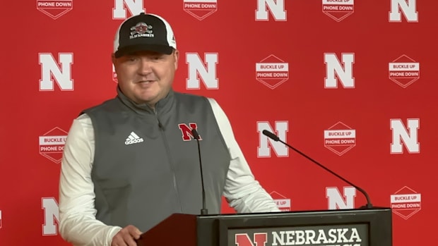 Nebraska football general manager Pat Stewart met with the media after Thursday's practice.