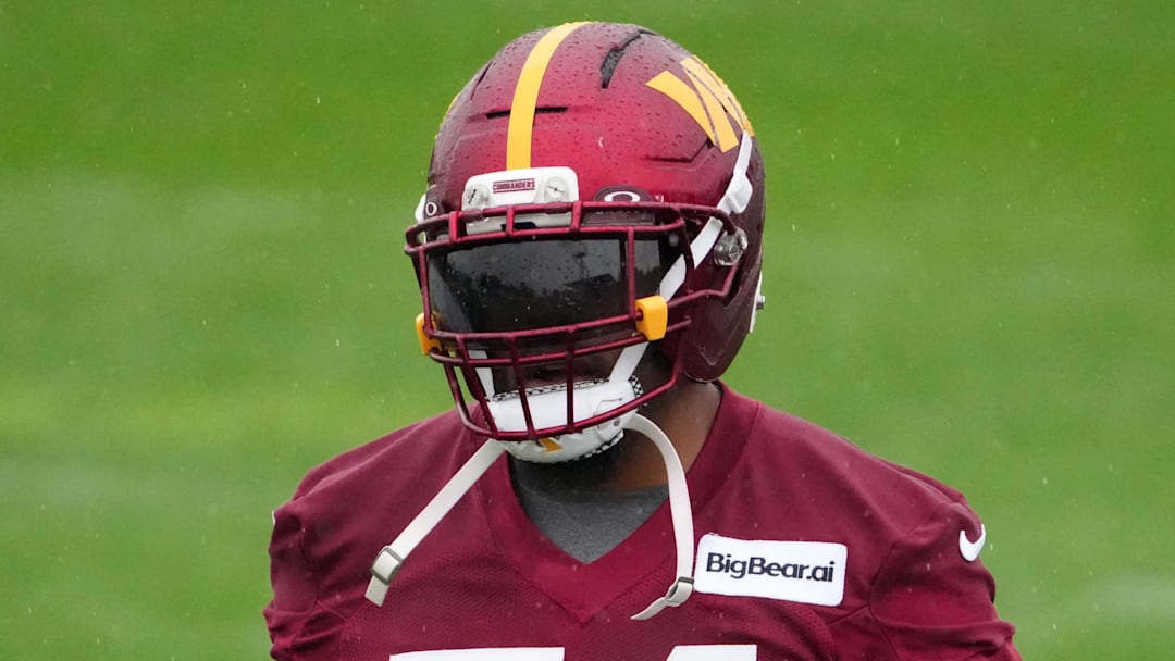 Nov 13, 2025; Madrid, Spain; Washington Commanders linebacker Bobby Wagner (54) during practice at Ciudad Deportiva del Real Madrid. Mandatory Credit: Kirby Lee-Imagn Images