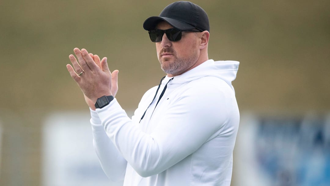 Jason Witten, an Elizabethton alum and former Tennessee Volunteer and Dallas Cowboy, watches from the sidelines during the TSSAA Class 4A BlueCross Bowl football game between Tullahoma and Elizabethton held at Finley Stadium in Chattanooga, Tenn., on Saturday, Dec. 4, 2021.