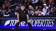 Feb 22, 2025; Cincinnati, Ohio, USA; Cincinnati Bearcats head coach Wes Miller during the second half against the TCU Horned Frogs at Fifth Third Arena. Mandatory Credit: Katie Stratman-Imagn Images