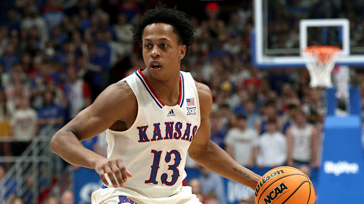 Kansas basketball guard Elmarko Jackson