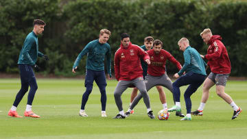 Arsenal Training Session And Press Conference - UEFA Champions League 2023/24