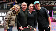 Andre Agassi y Steffi Graf con sus hijos Jaz Agassi y Jaden (último a la derecha)