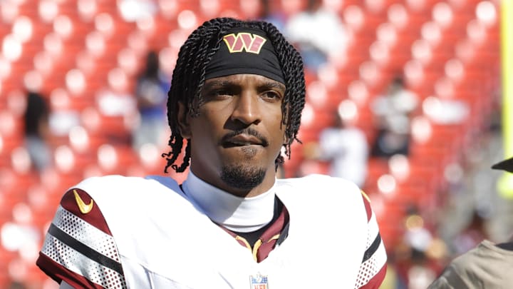 Washington Commanders quarterback Jayden Daniels