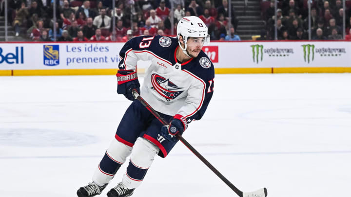 Columbus Blue Jackets NHL ice hockey player Johnny Gaudreau, pictured from a game in May of 2024 was killed in an auto accident, along with his brother Matthew, on Thursday evening in his home state of New Jersey.