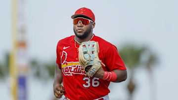 Mar 6, 2023; Moisés Gómez in a Spring Training game against the Houston Astros. 