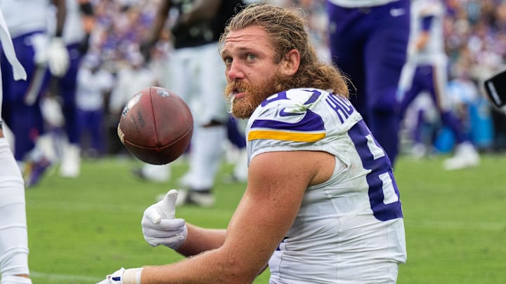 Vikings TE T.J. Hockenson faces the Detroit Lions in Week 9. Vikings TE T.J. Hockenson faces the Detroit Lions in Week 9.