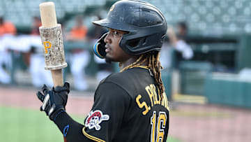 (FCL) Pirates' on deck Shalin Polanco. The Florida Complex League (FCL) Orioles played their first