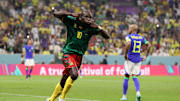 Vincent Aboubakar memastikan kemenangan Kamerun atas Brasil, Sabtu (3/12) dinihari WIB
