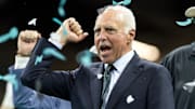 Philadelphia Eagles owner Jeffrey Lurie celebrates after defeating the Kansas City Chiefs in Super Bowl LIX.