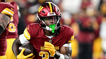 Washington Commanders running back Jacory Croskey-Merritt