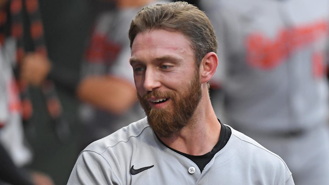 Aug 4, 2025; Philadelphia, Pennsylvania, USA; Baltimore Orioles third base Jordan Westburg (11) against the Philadelphia Phillies at Citizens Bank Park. Mandatory Credit: Eric Hartline-Imagn Images