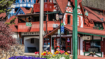 Helen, Georgia is a town modeled on a Bavarian alpine design