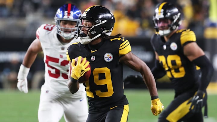 Calvin Austin III scored a pair of touchdowns for the Steelers in their 26-18 win over the Giants on Monday night. Pittsburgh is now in first place in the AFC North.
