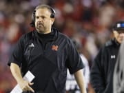 Nov 18, 2023; Madison, Wisconsin, USA;  Nebraska Cornhuskers head coach Matt Rhule walks the sidelines during the fourth quarter against the Wisconsin Badgers at Camp Randall Stadium. Mandatory Credit: Jeff Hanisch-USA TODAY Sports