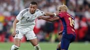 Kylian Mbappé et Lamine Yamal lors de Real Madrid - FC Barcelone en finale de Coupe du Roi.