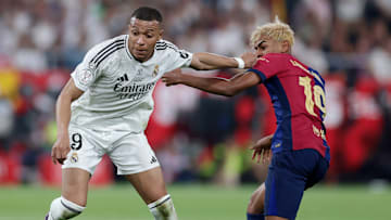 Kylian Mbappé et Lamine Yamal lors de Real Madrid - FC Barcelone en finale de Coupe du Roi.