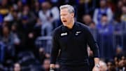 Mar 20, 2025; Denver, CO, USA; VCU Rams head coach Ryan Odom reacts during the first half against the Brigham Young Cougars in the first round of the NCAA Tournament at Ball Arena. Mandatory Credit: Isaiah J. Downing-Imagn Images