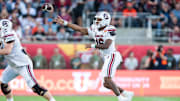 Dec 31, 2024; Orlando, FL, USA; South Carolina Gamecocks quarterback LaNorris Sellers (16) throws the ball against the Illinois Fighting Illini in the third quarter at Camping World Stadium. Mandatory Credit: Jeremy Reper-Imagn Images
