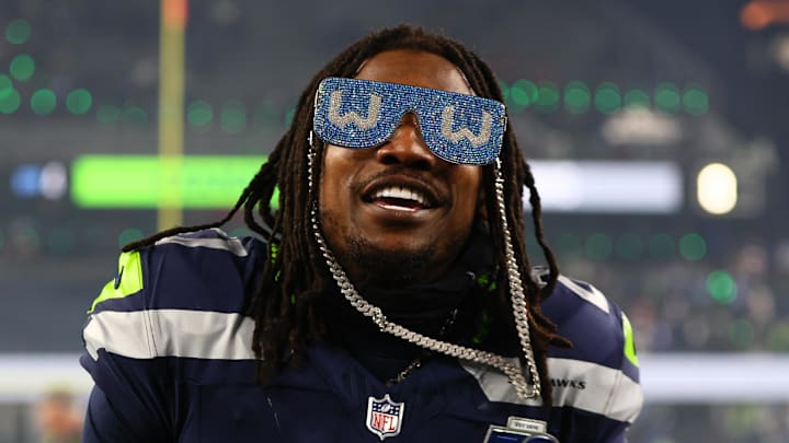 Seattle Seahawks cornerback Riq Woolen (27)