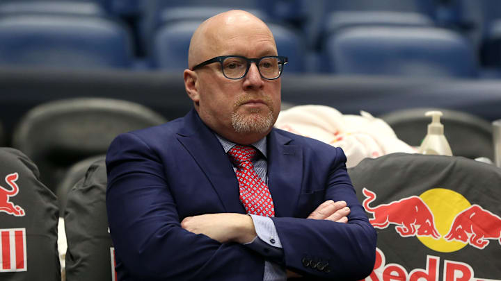 Mar 3, 2020; New Orleans, Louisiana, USA; New Orleans Pelicans Executive Vice President of Basketball Operations David Griffin at the Smoothie King Center before their game against the Minnesota Timberwolves. Mandatory Credit: Chuck Cook-Imagn Images Mar 3, 2020; New Orleans, Louisiana, USA; New Orleans Pelicans Executive Vice President of Basketball Operations David Griffin at the Smoothie King Center before their game against the Minnesota Timberwolves. Mandatory Credit: Chuck Cook-Imagn Images