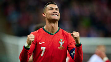 Cristiano Ronaldo is in action on Friday night